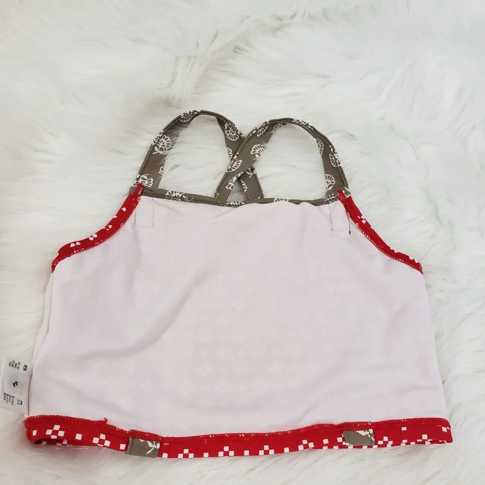 hanna Anderson Crisscross Back‎ Tankini Swim Top girls size 10 / 140